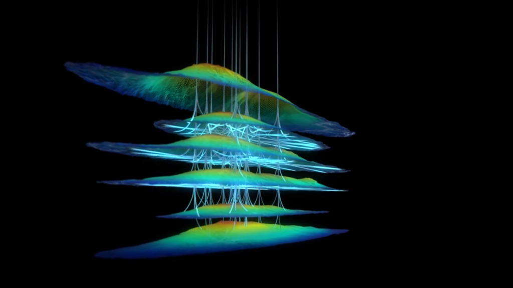 Hologram explaining Saudi Aramco drilling process at the World Economic Forum in Davos